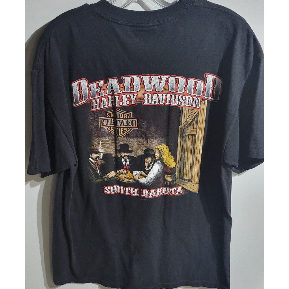 Harley Davidson Deadwood South Dakota T-Shirt Black Size L 2006
